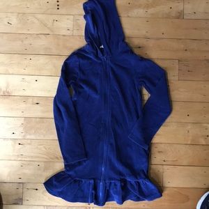 Lands’ End Girls’ terry hooded swim coverup